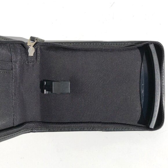 COACH Palm Pilot Case Black Leather Zip Wallet Organizer PDA vintage 5.5 x 3.75 - Picture 10 of 16